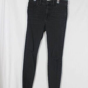 MADEWELL Denim Jeans Woman Size 29(US 8) Black High Rise Skinny Distressed